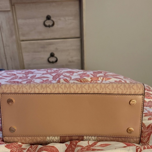 Michael Kors Carmen Small Colorblock Logo Satchel Bag - Picture 3 of 9